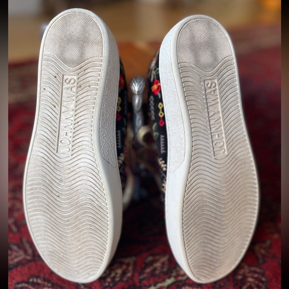 🎉H-P🎉 JOHNNY WAS Olivia Leopard Floral Women’s Embroidered Sneakers Comfy Sz 7 - Picture 11 of 16